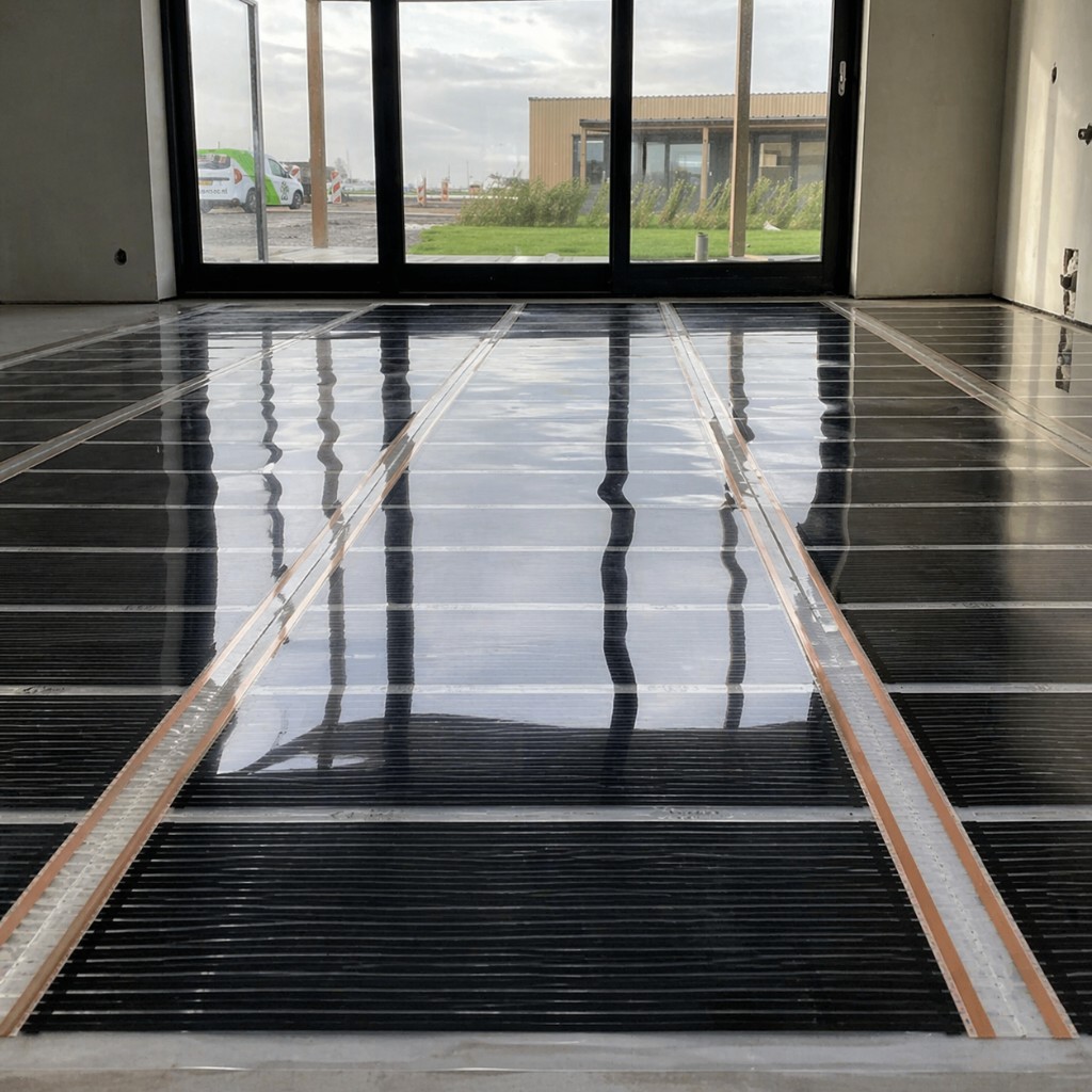 Installatie van infrarood vloerverwarming